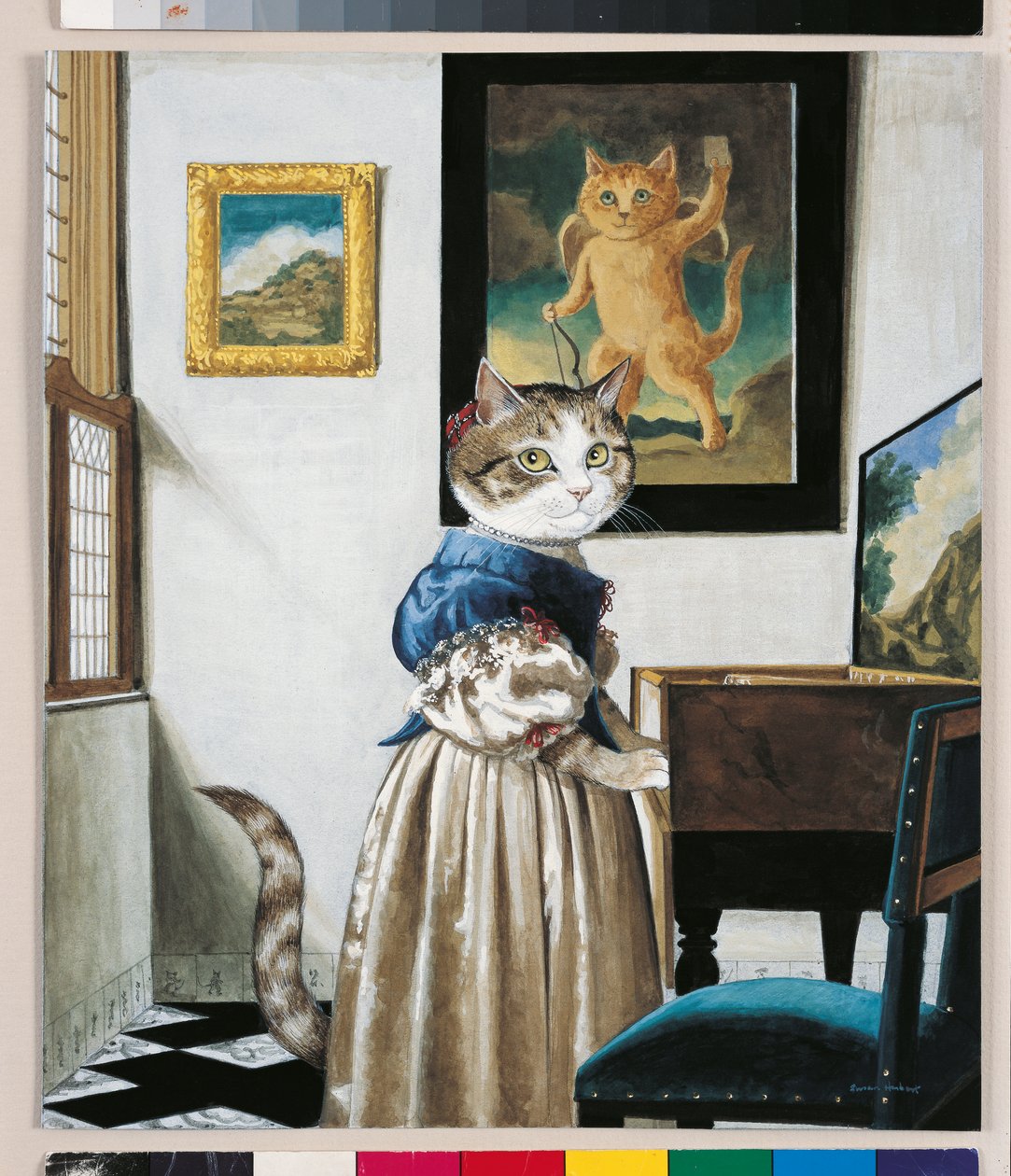 Kuvitus elokuvasta Cats Galore! A Compendium of Cultured Cats (julkaisu 2015). tekijältä Susan Herbert