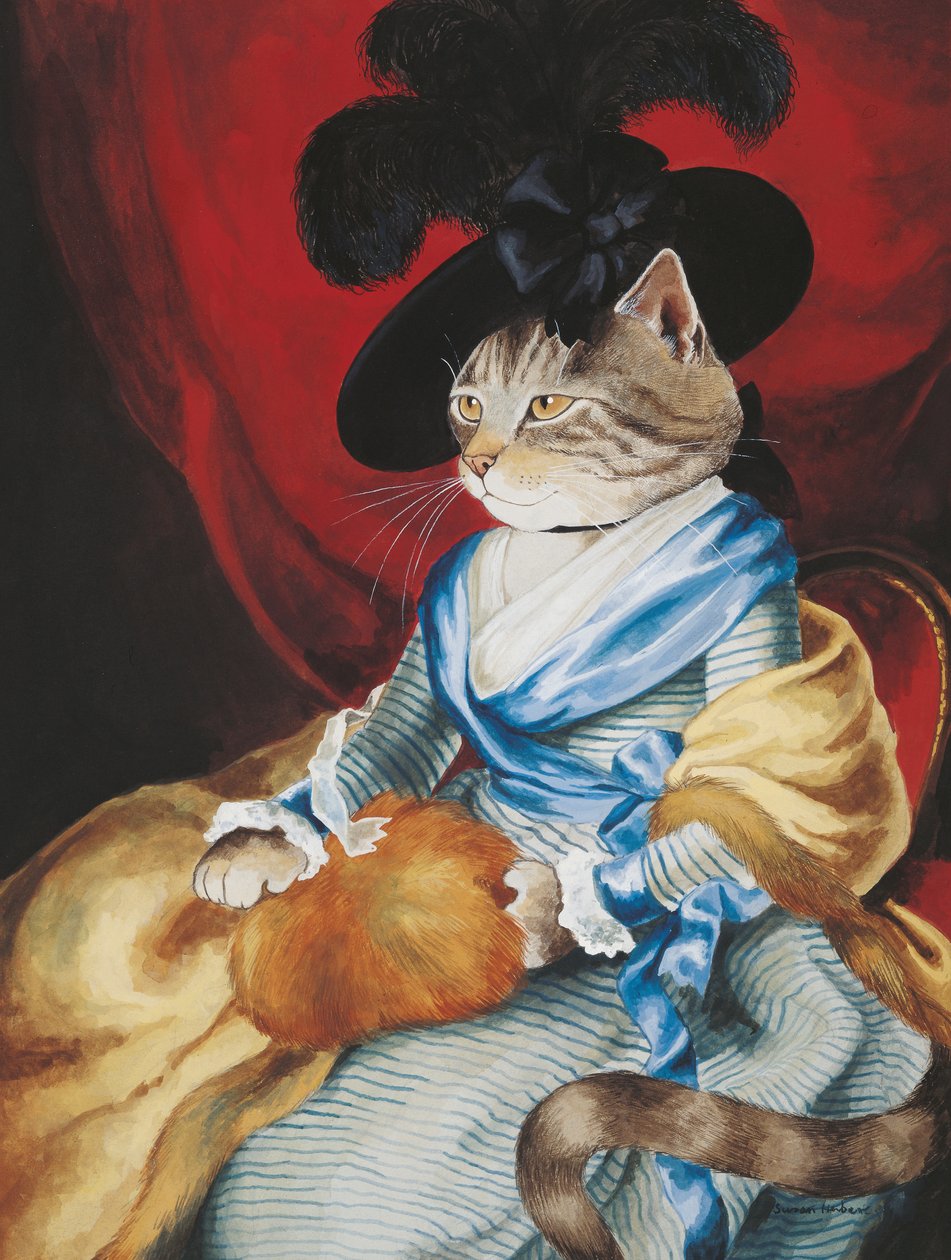 Kuvitus elokuvasta Cats Galore! A Compendium of Cultured Cats (julkaisu 2015). tekijältä Susan Herbert