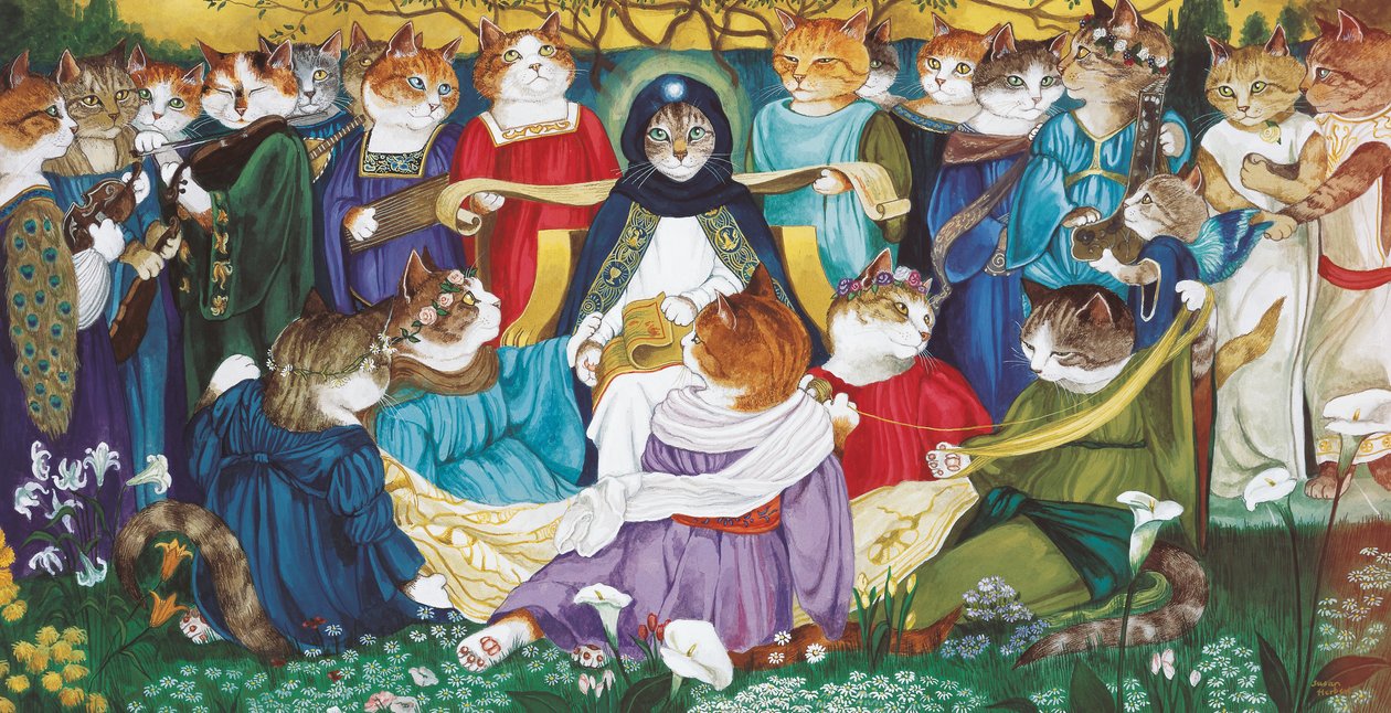 Kuvitus elokuvasta Cats Galore! A Compendium of Cultured Cats (julkaisu 2015). tekijältä Susan Herbert