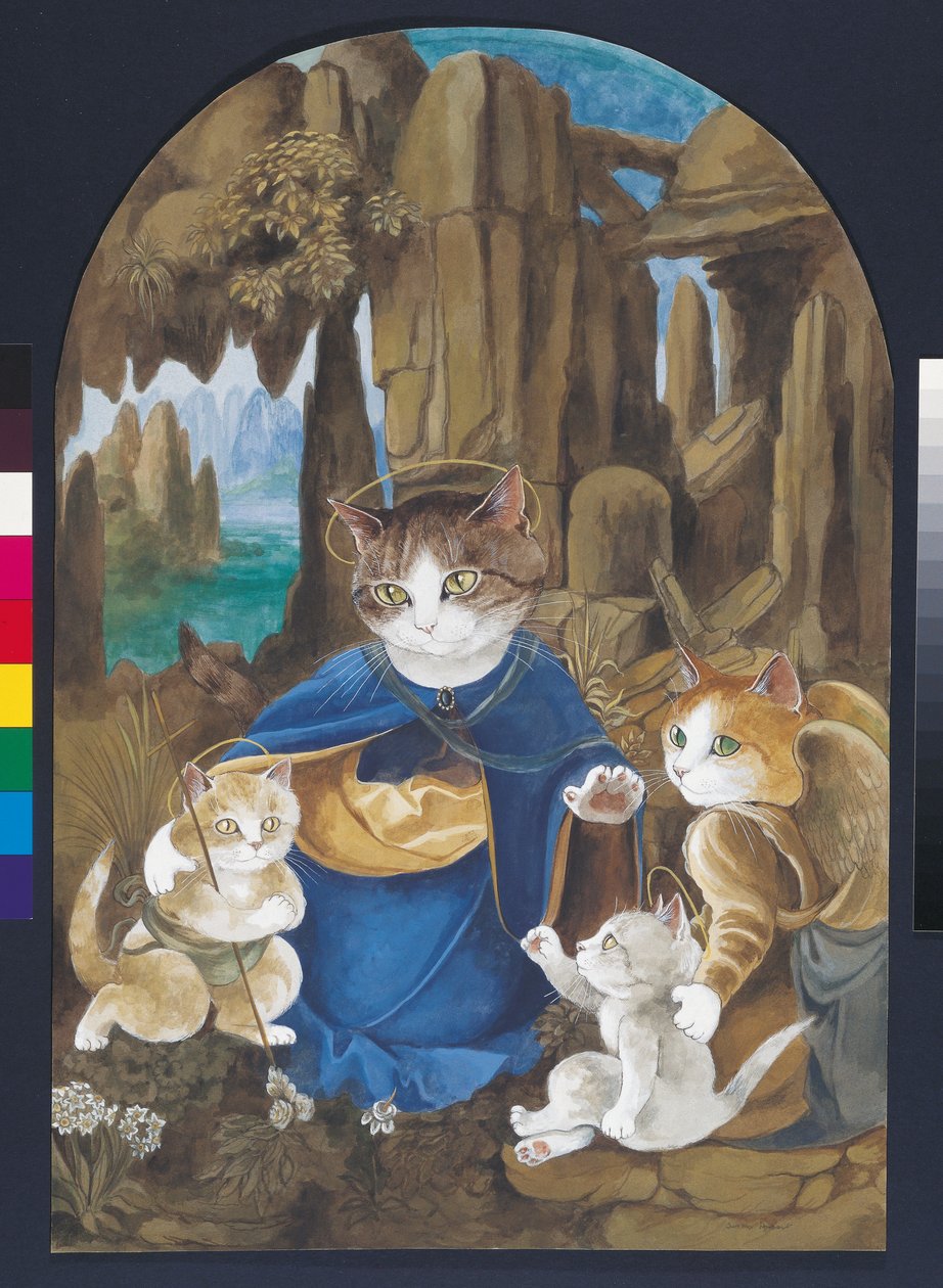 Kuvitus elokuvasta Cats Galore! A Compendium of Cultured Cats (julkaisu 2015). tekijältä Susan Herbert