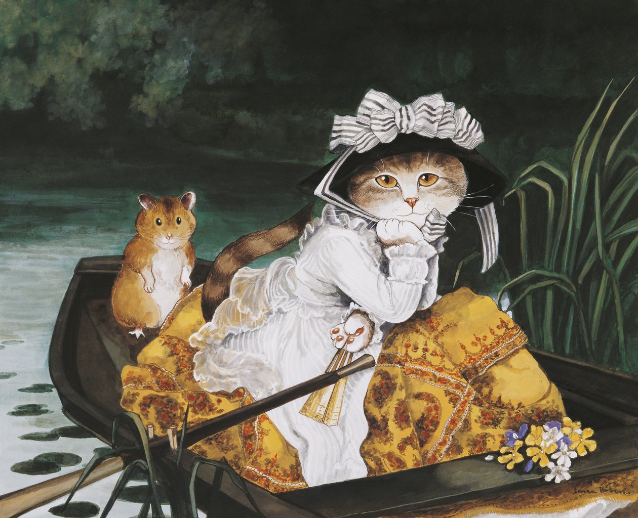Kuvitus elokuvasta Cats Galore! A Compendium of Cultured Cats (julkaisu 2015). tekijältä Susan Herbert