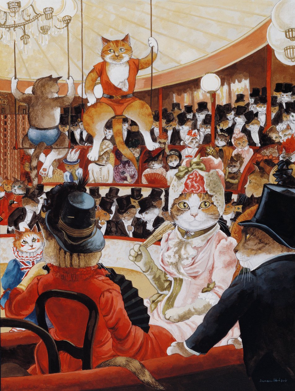 Kuvitus elokuvasta Cats Galore! A Compendium of Cultured Cats (julkaisu 2015). tekijältä Susan Herbert