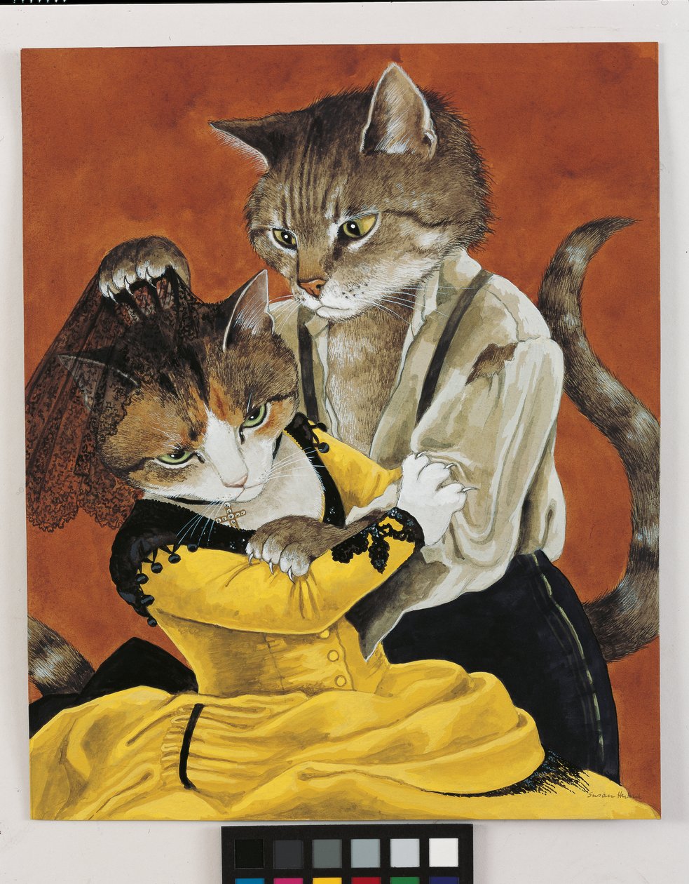 Kuvitus elokuvasta Cats Galore! A Compendium of Cultured Cats (julkaisu 2015). tekijältä Susan Herbert