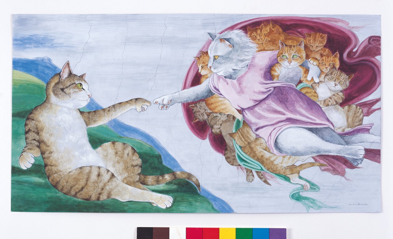 Kuvitus elokuvasta Cats Galore! A Compendium of Cultured Cats (julkaisu 2015). tekijältä Susan Herbert