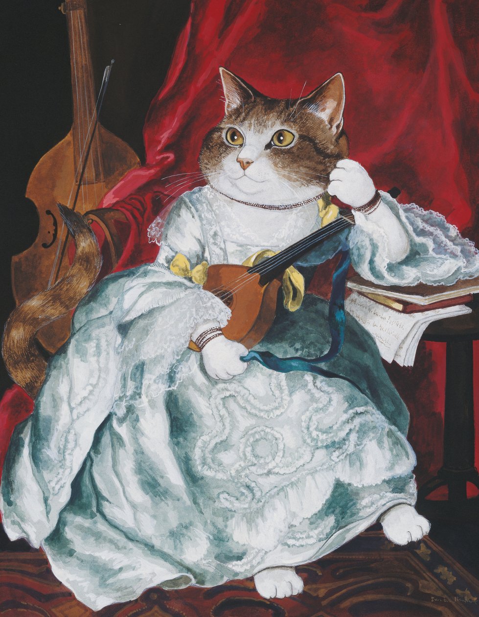 Kuvitus elokuvasta Cats Galore! A Compendium of Cultured Cats (julkaisu 2015). tekijältä Susan Herbert
