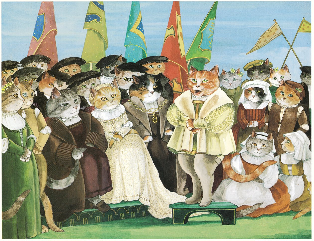 Kuvitus teoksesta Opera Cats (julkaistu 1997). tekijältä Susan Herbert