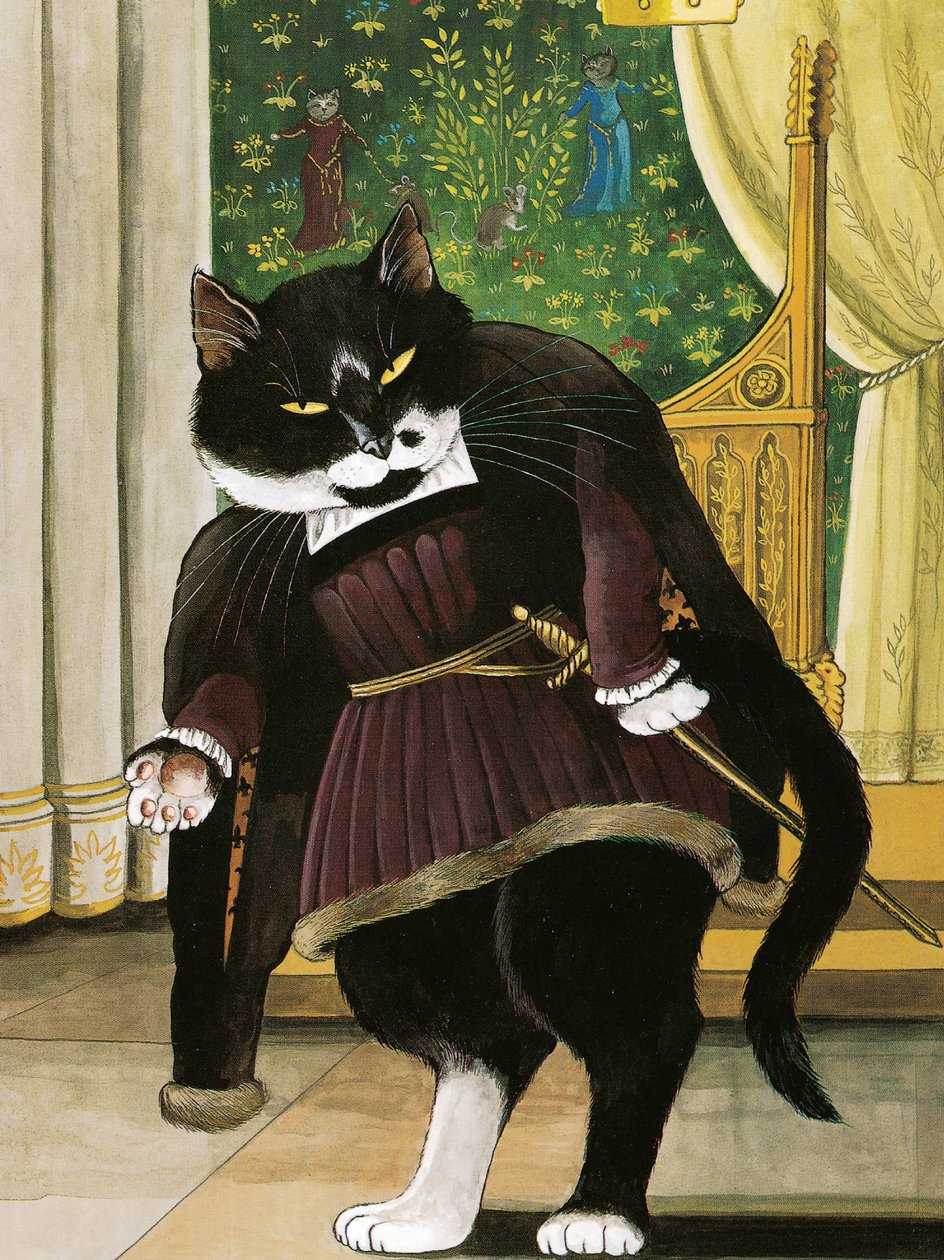 Kuvitus Shakespeare Cats -teoksesta: Poster Book (pub. 2016) tekijältä Susan Herbert