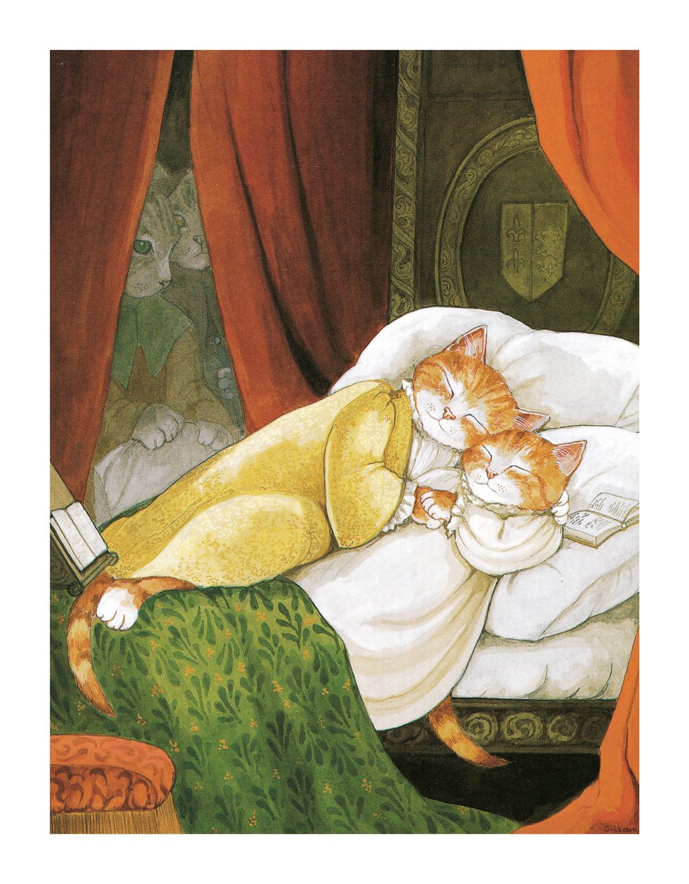 Kuvitus Shakespeare Cats -teoksesta: Poster Book (pub. 2016) tekijältä Susan Herbert