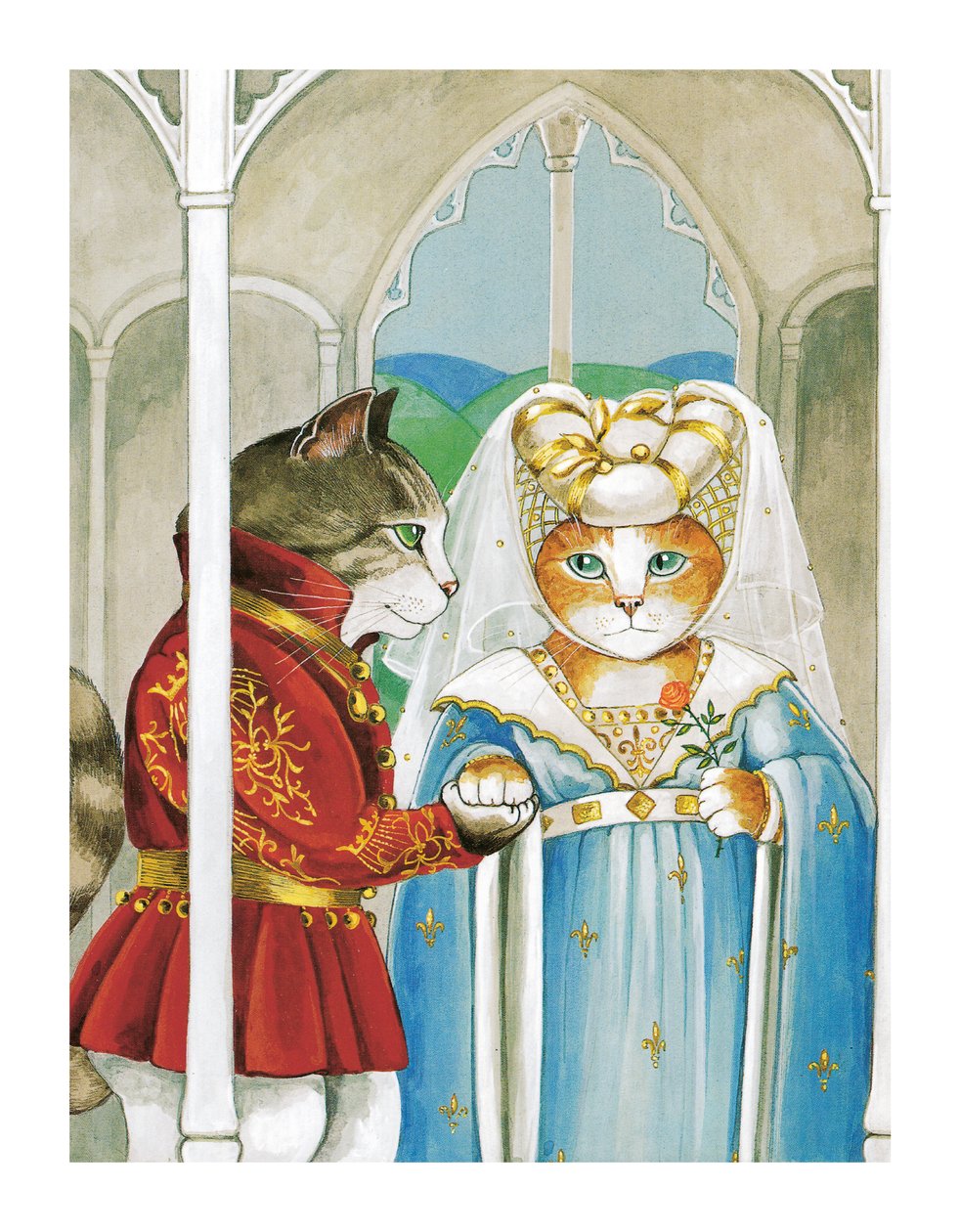 Kuvitus Shakespeare Cats -teoksesta: Poster Book (pub. 2016) tekijältä Susan Herbert