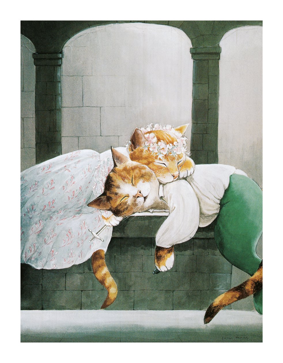 Kuvitus Shakespeare Cats -teoksesta: Poster Book (pub. 2016) tekijältä Susan Herbert