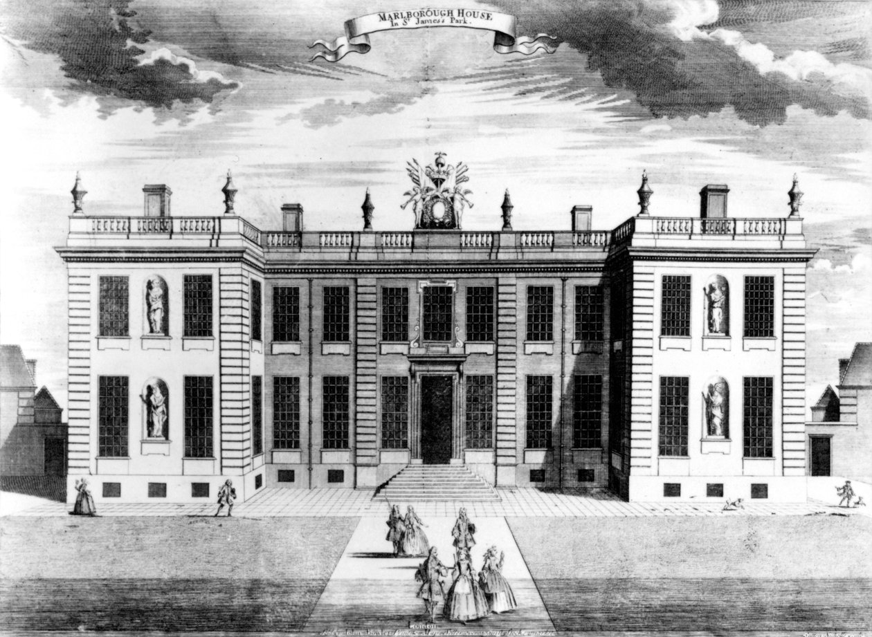 Näkymä Marlborough Housesta Pall Mallissa, Westminsterissä, 1741 tekijältä Sutton Nicholls