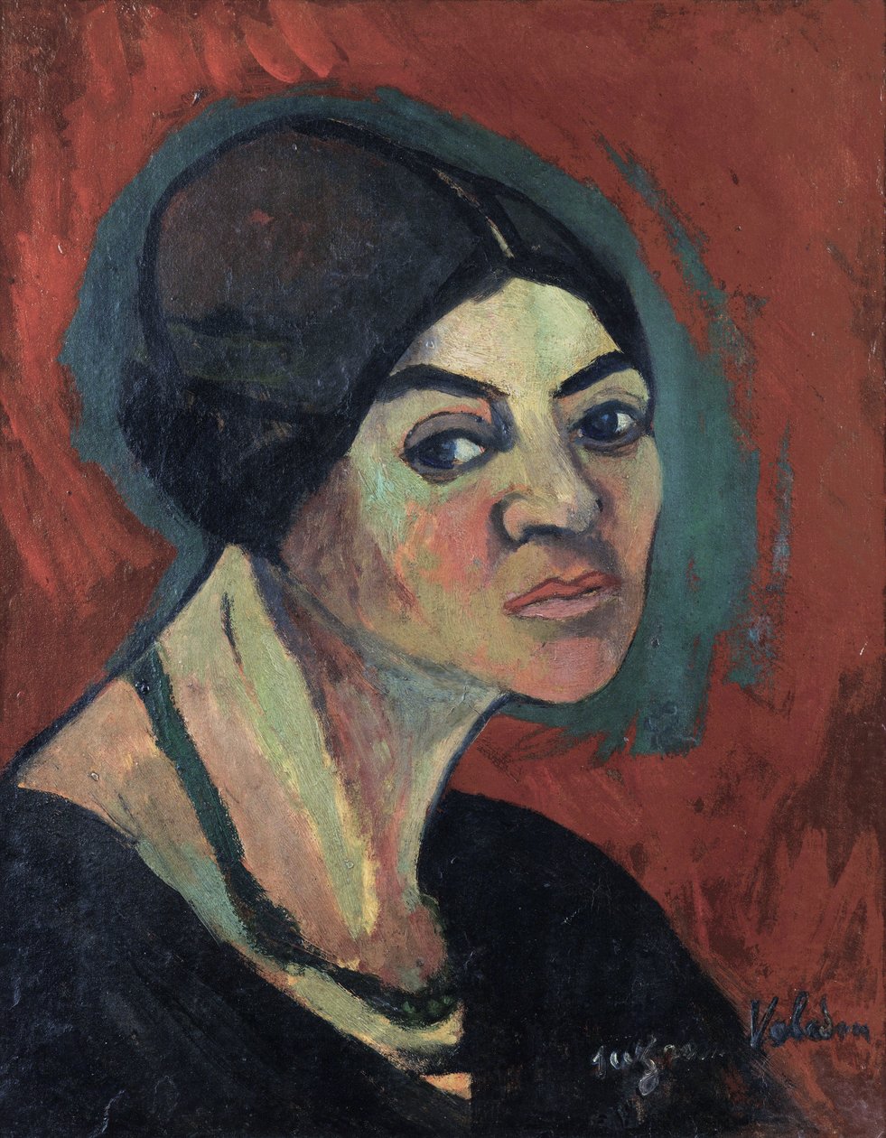""Omamuotokuva"" (Omamuotokuva) Suzanne Valadonin (1865-1938) maalaus noin 1916 Yksityinen kokoelma tekijältä Suzanne Valadon