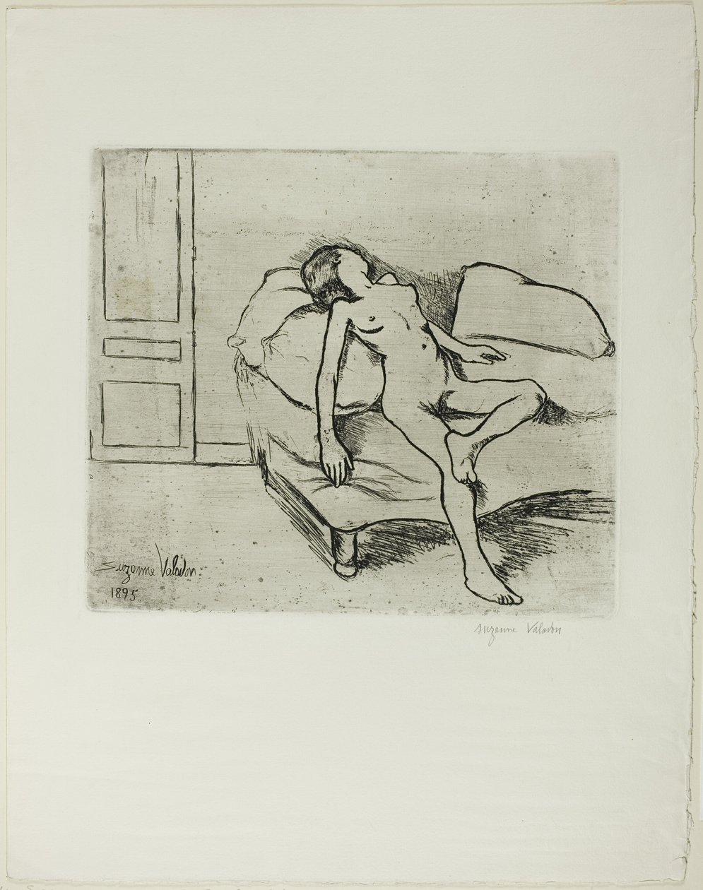 Louise Nude sohvalla tekijältä Suzanne Valadon