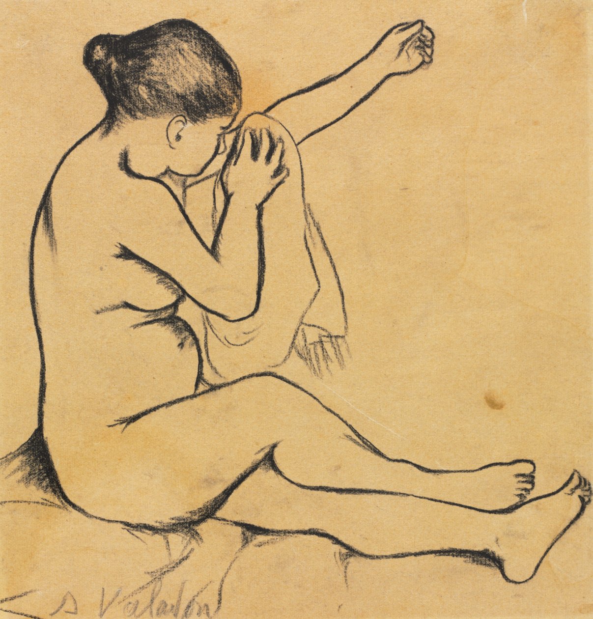 Istuva nainen alaston tekijältä Suzanne Valadon