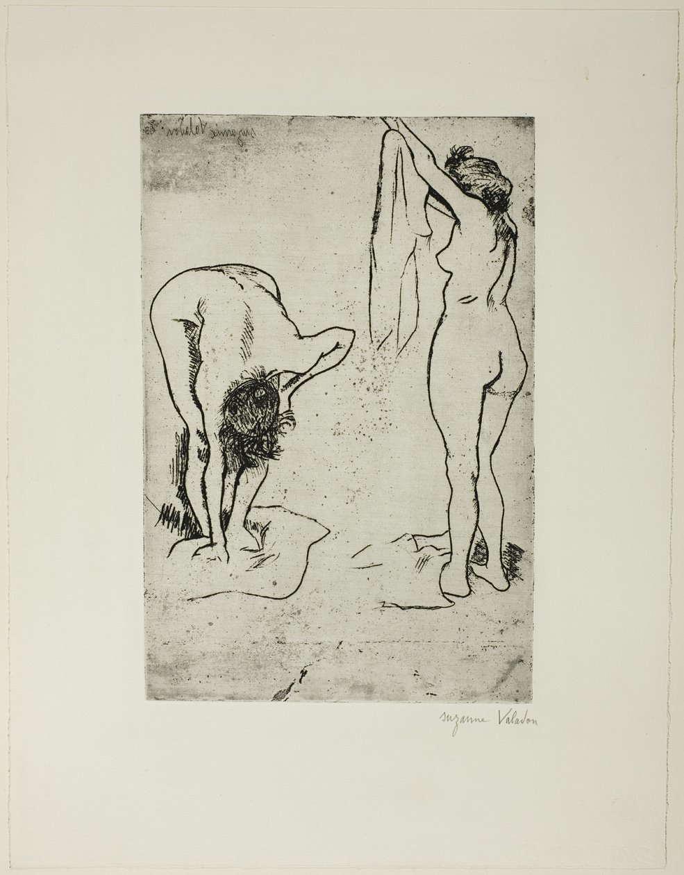 Kaksi naista kuivaamassa itseään tekijältä Suzanne Valadon