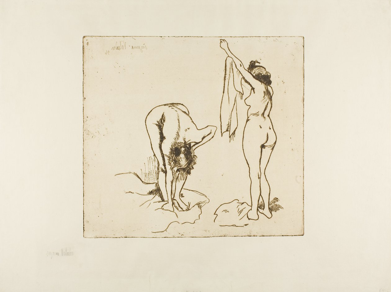 Kaksi naista kuivaamassa itseään tekijältä Suzanne Valadon