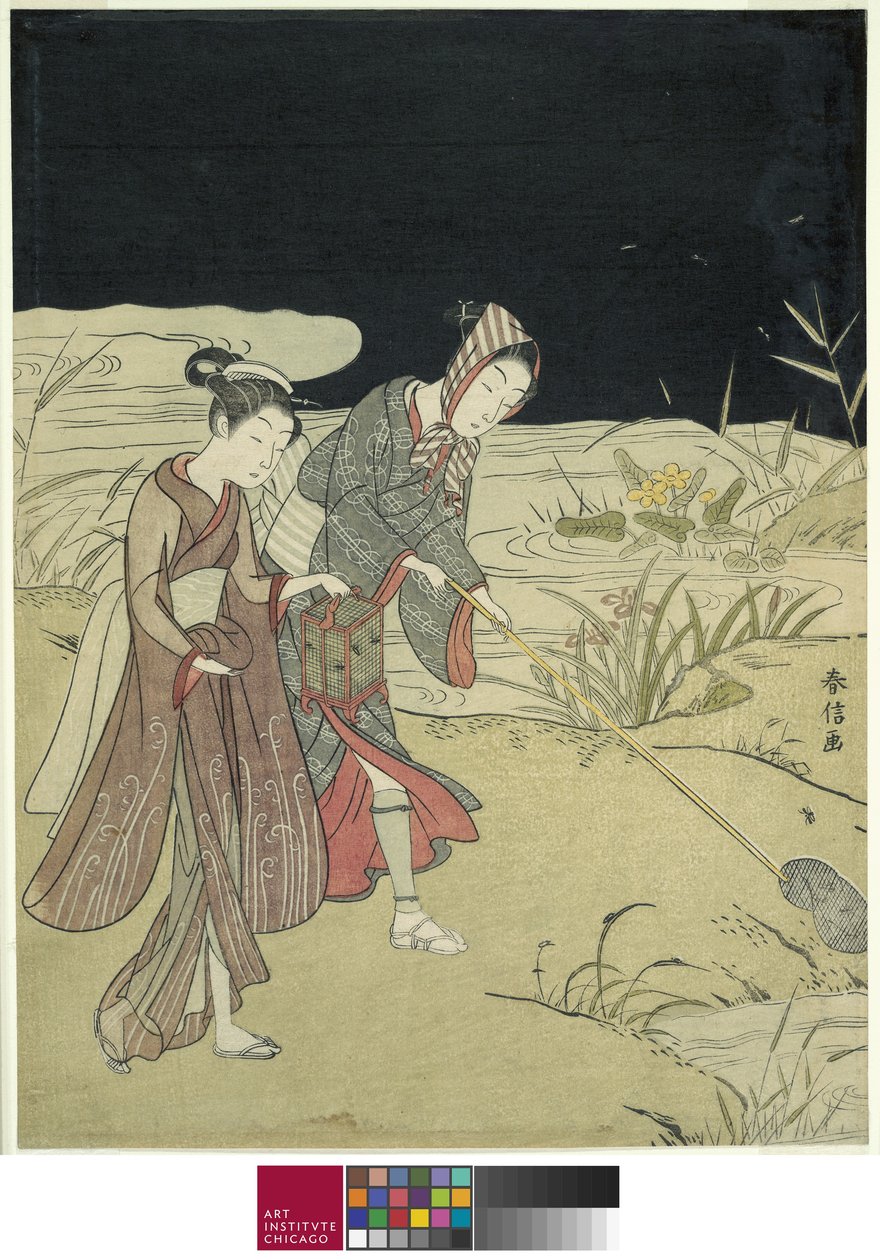 Catching Fireflies, n. 1767-68 tekijältä Suzuki Harunobu
