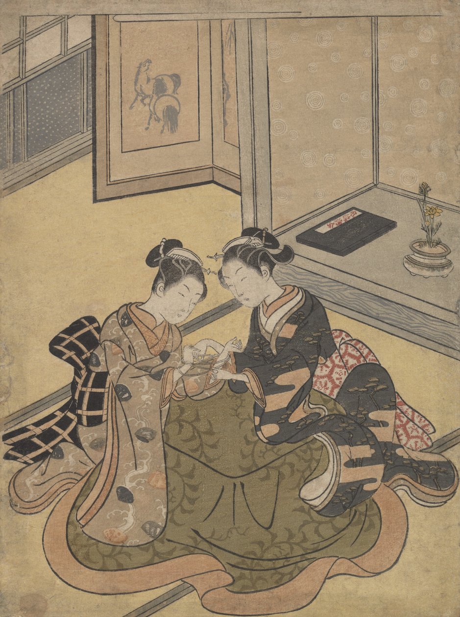 Kissan kehto, n. 1765, n. 1765. tekijältä Suzuki Harunobu