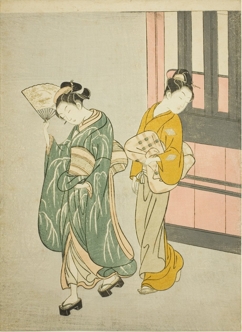 Clearing Breeze from a Fan (Ogi no seiran), sarjasta "Kahdeksan näkymää salista (Zashiki hakkei)" tekijältä Suzuki Harunobu