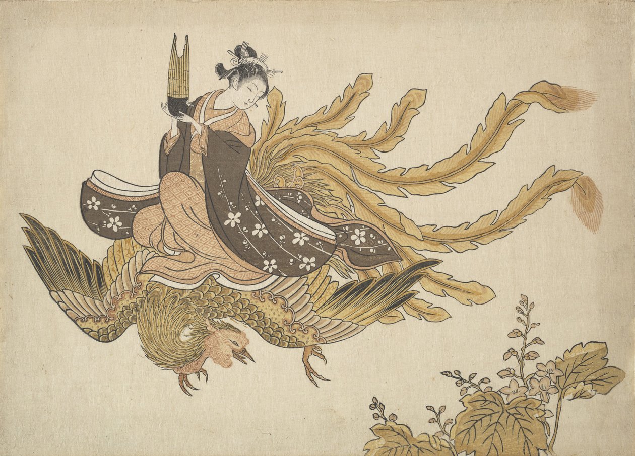 Naamioitu kuolematon, n. 1766, n. 1766. tekijältä Suzuki Harunobu