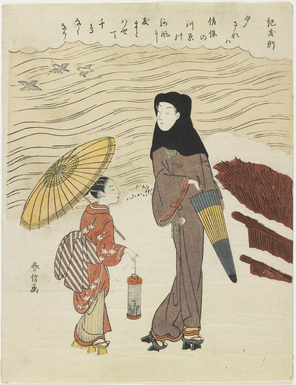 Puun Tomonori, n. 1767 tekijältä Suzuki Harunobu