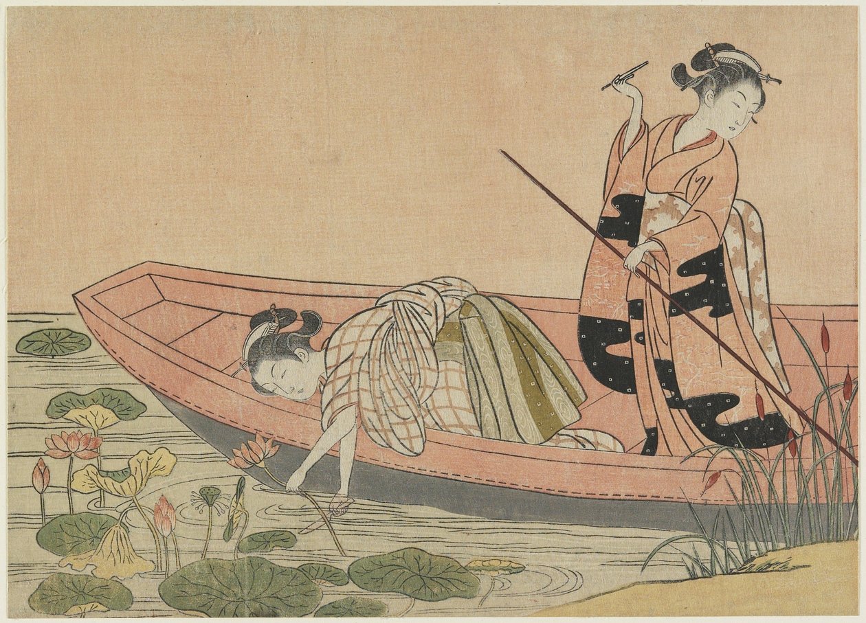 Zhou Maoshun mitaatti, vuoden 1765 jälkeen (värillinen puupainatus) tekijältä Suzuki Harunobu