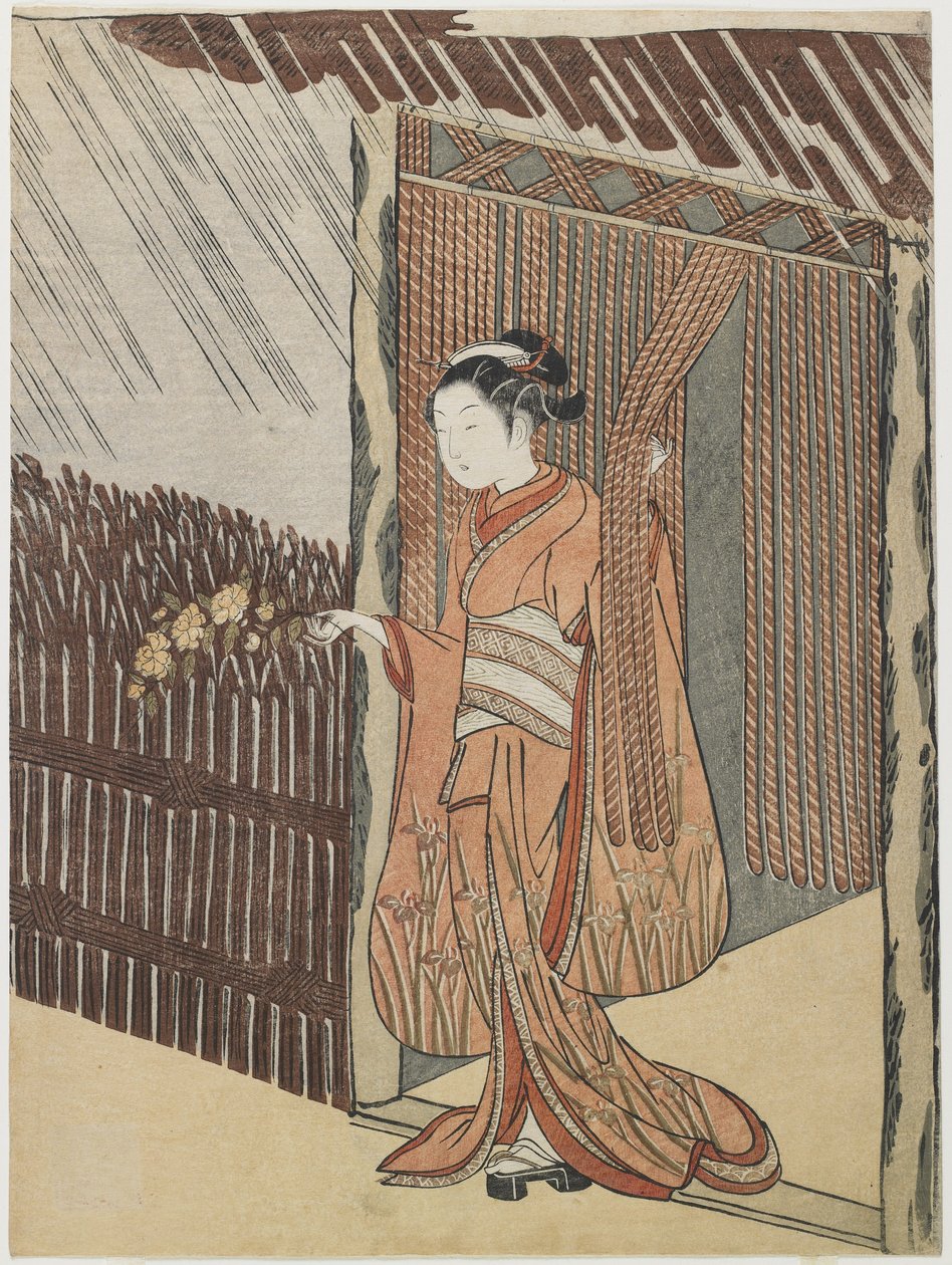 Runoilija O_ta Do_kanin mitaatti, 1766-1767 tekijältä Suzuki Harunobu