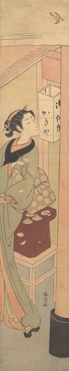 Osen Kagiya Teahousesta, n. 1769, n. 1769. tekijältä Suzuki Harunobu