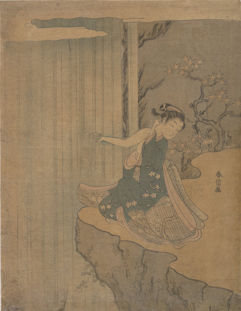 Parodia Kyoyun ja Sofun legendasta, 1764-72, 1764-72. tekijältä Suzuki Harunobu