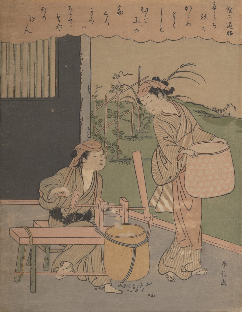 Henjo Sojon runo, n. 1766, n. 1766. tekijältä Suzuki Harunobu