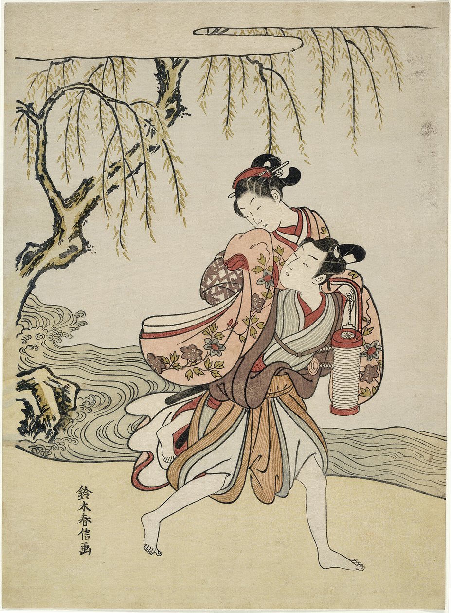 The Elopement (parodia Akutagawa-jaksosta Tales of Isestä) tekijältä Suzuki Harunobu