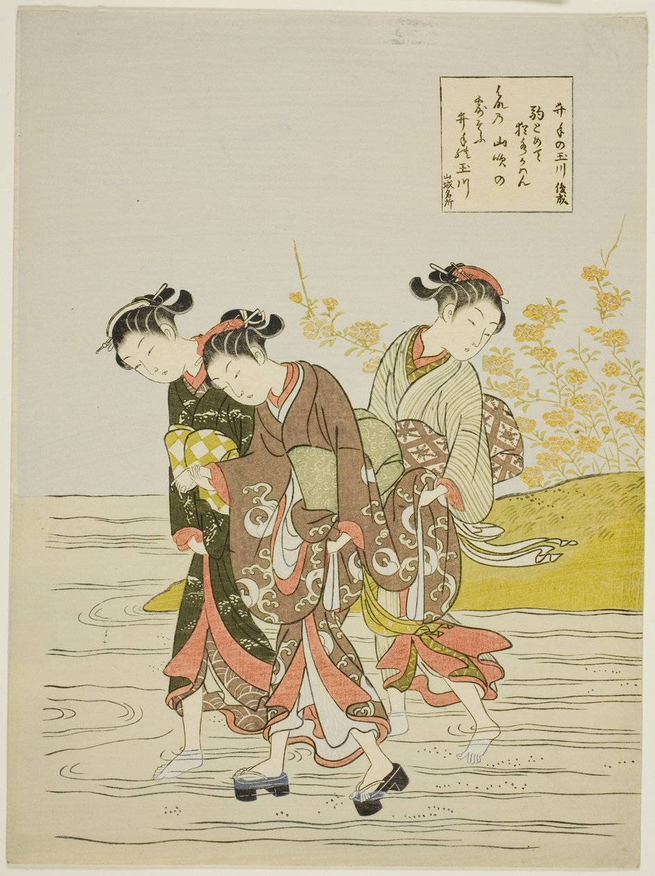 The Jewel River at Ide (Ide no Tamagawa), nimettömästä Six Jewel Riversin sarjasta tekijältä Suzuki Harunobu
