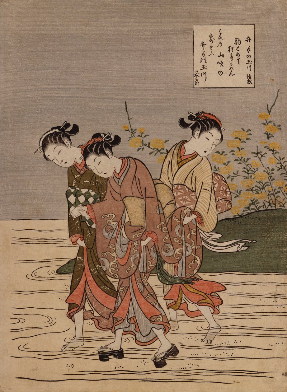 The Jewel River at Ide", sarjasta "The Six Jewel Rivers" tekijältä Suzuki Harunobu