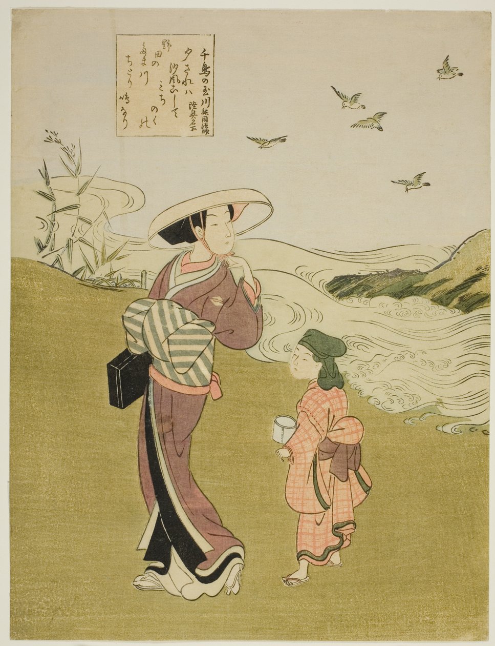 The Jewel River of Plovers (Chidori no Tamagawa), nimettömästä Six Jewel Riversin sarjasta tekijältä Suzuki Harunobu