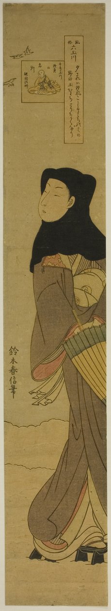 Ploverien jalokivijoki (Chidori no Tamagawa), sarjasta "Kuusi jalokivijokea kansantulissa (Fuzoku Mu Tamagawa)" tekijältä Suzuki Harunobu