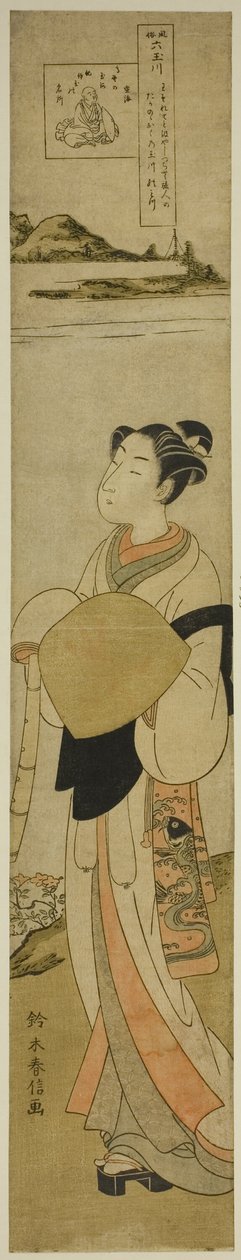 Koya Jewel River (Koya no Tamagawa), sarjasta "Kuusi jalokivijokea kansantulissa (Fuzoku Mu Tamagawa)" tekijältä Suzuki Harunobu