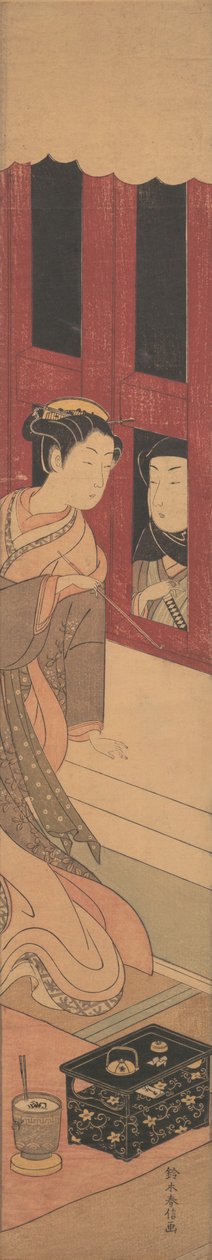 Mies ulkona, n. 1770, n. 1770. tekijältä Suzuki Harunobu