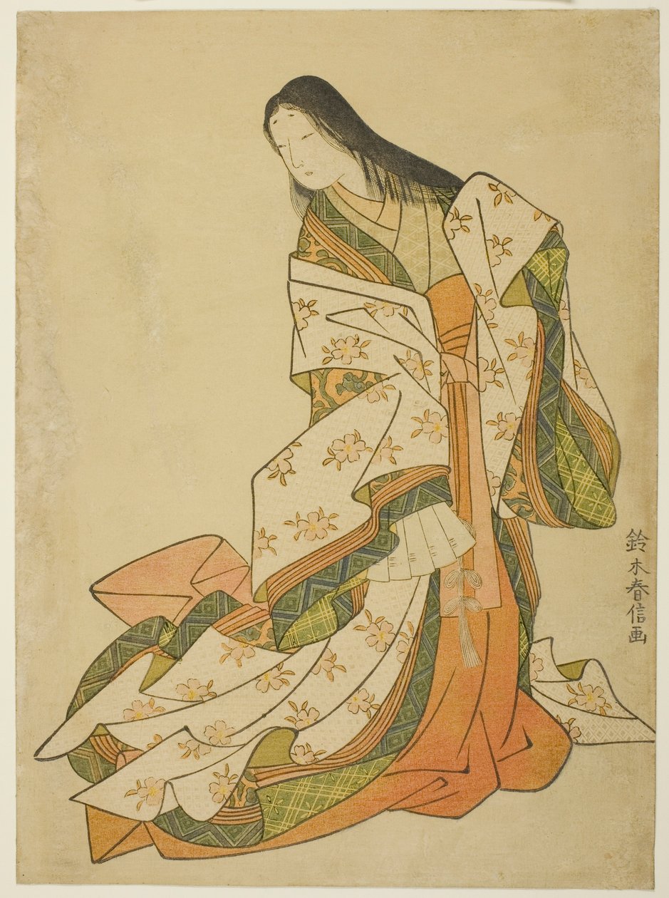 Te Poe Torun Ono no Komachi tekijältä Suzuki Harunobu