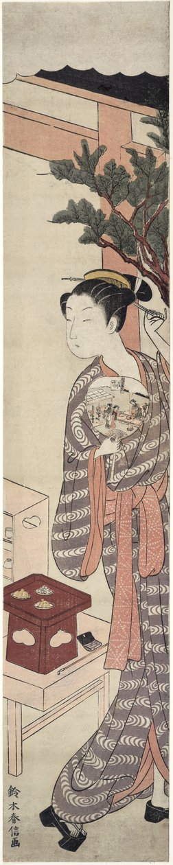 Tea Stall - Kagiya Osen, n. 1769 tekijältä Suzuki Harunobu