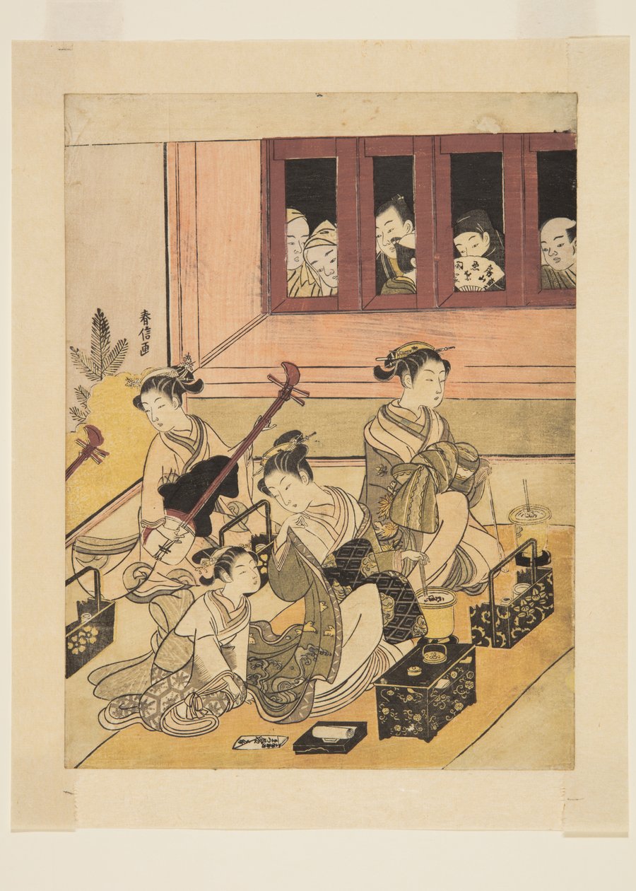 Watchers and the Watched (värillinen puupalikkaprintti) tekijältä Suzuki Harunobu