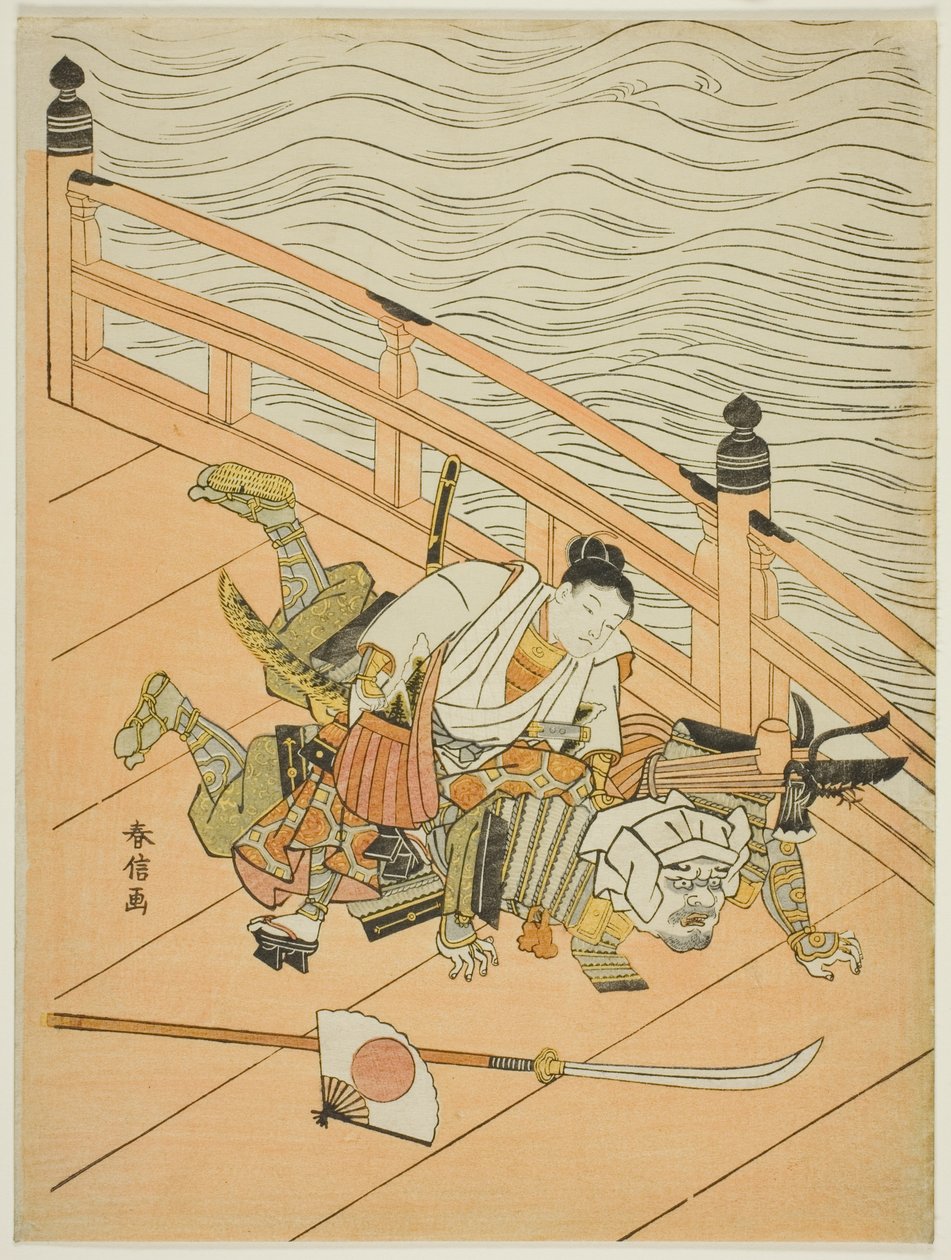 Ushiwakamaru Idea d Benkei Fighchin g Sound Keskinäinen apu B syy tekijältä Suzuki Harunobu