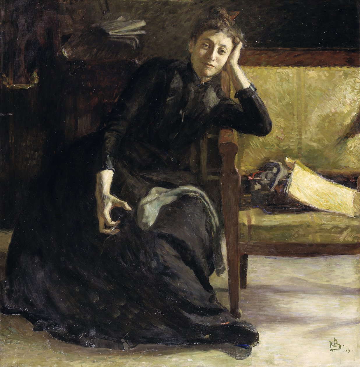 Ruotsalaisen taidemaalari Eva Bonnierin muotokuva, 1889 tekijältä Sven Richard Bergh