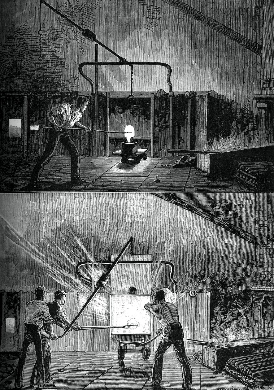 Puddlers at work, c1880. tekijältä Swain