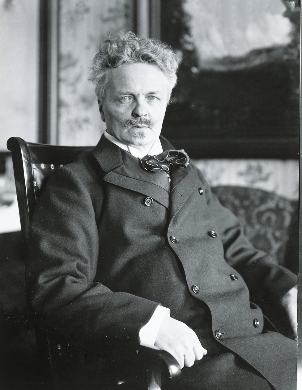August Strindberg kotonaan Tukholmassa (m/v kuva) tekijältä Swedish Photographer