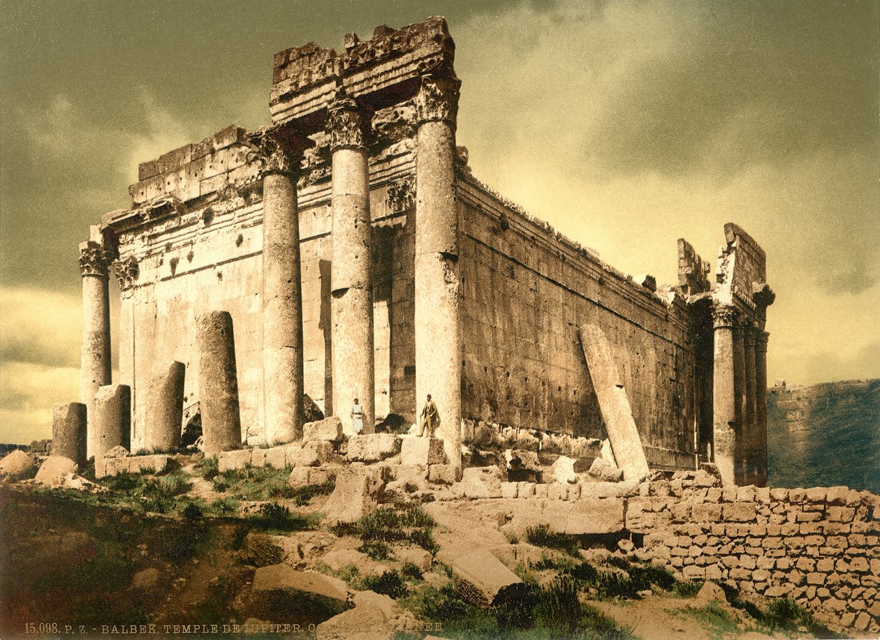 Bacchuksen temppeli, Baalbek, n. 1880-1900 (valokuva) tekijältä Swiss Photographer