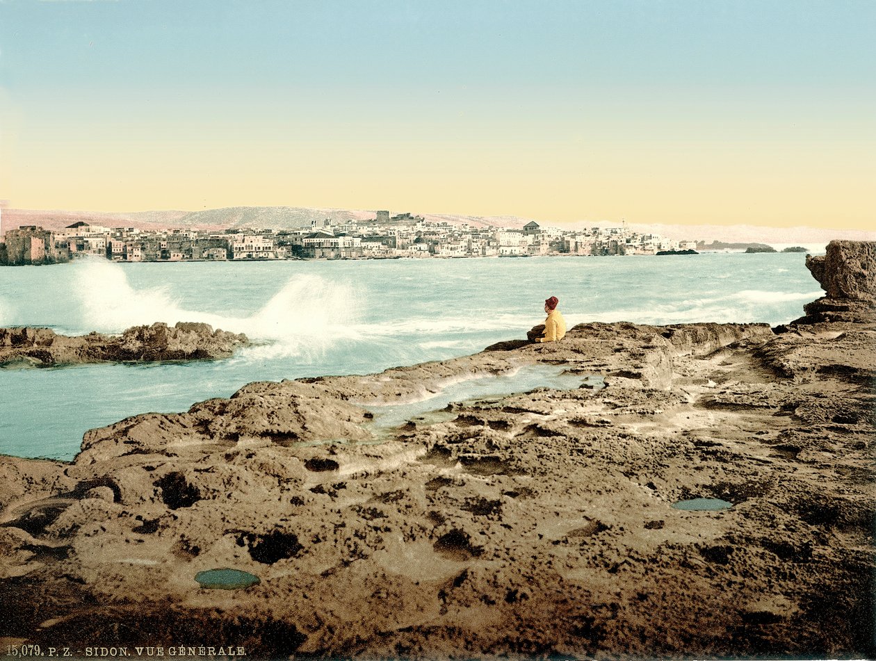 Näkymä Sidonista, n. 1880-1900 (valokuva) tekijältä Swiss Photographer