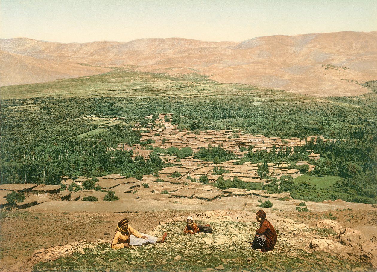 Zebdani Anti-Libanonissa, n. 1880-1900 (fotokromi) tekijältä Swiss Photographer