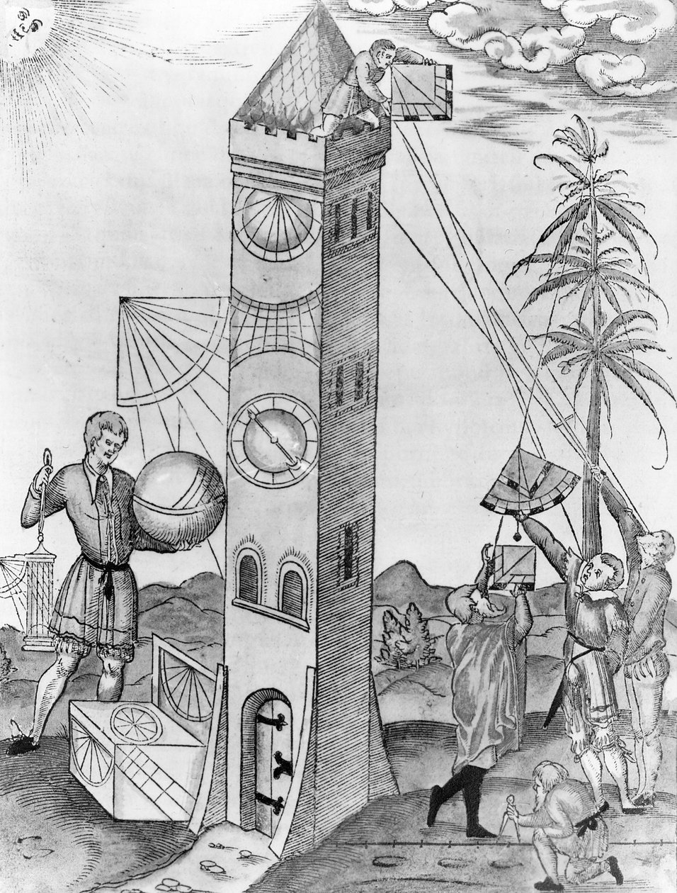 Kuvitus Sebastian Munsters Rudimenta Mathematicasta, 1551 tekijältä Swiss School
