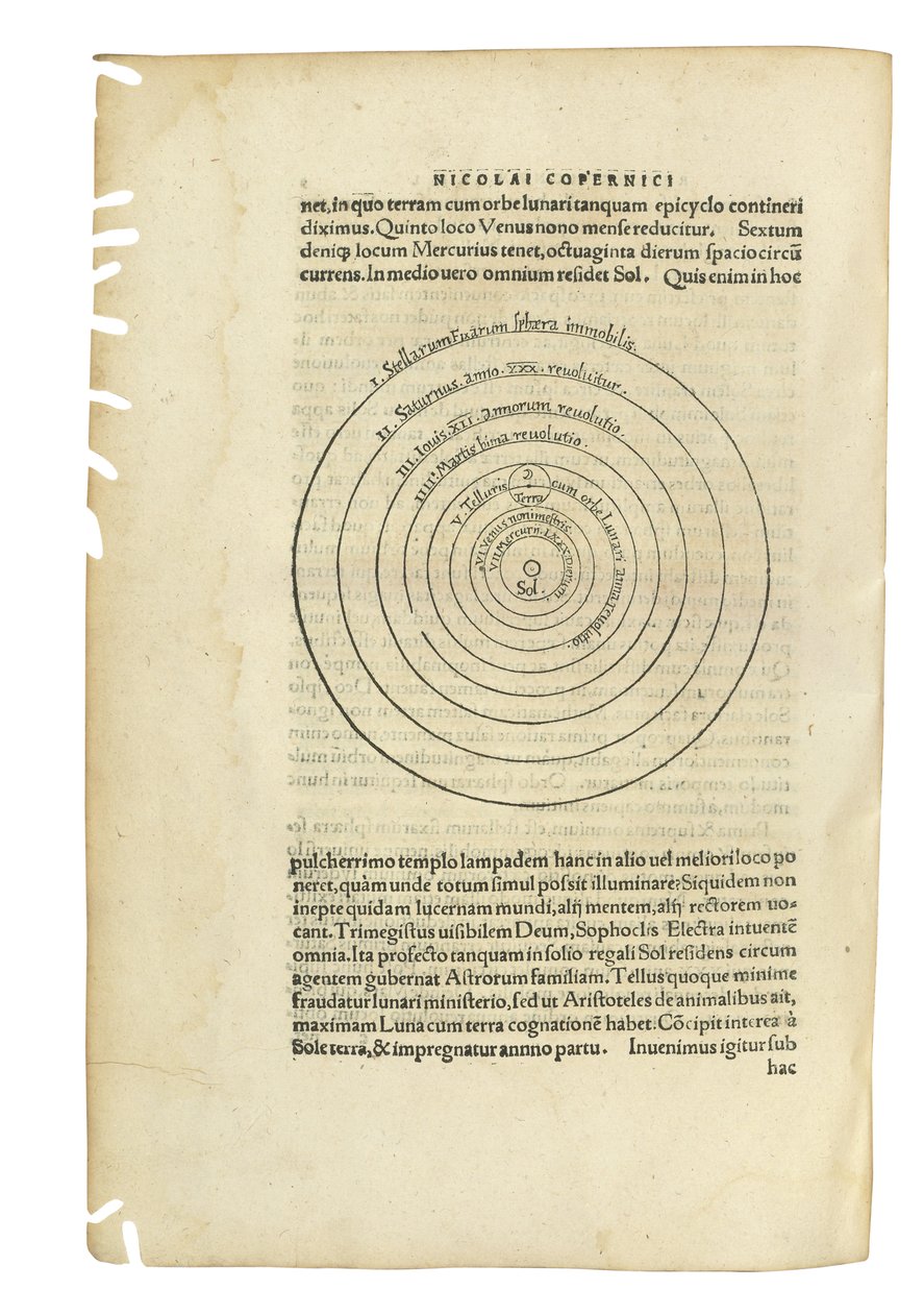 Nicolaus Copernicuksen "Coelestiumin vallankumouksista" ja Georg Johan Rheticuksen "The Narratio Prima de Libris Revolutionum Nicolai Copernici", kaksi teosta yhdessä osassa, Basel, 1566-67 tekijältä Swiss School