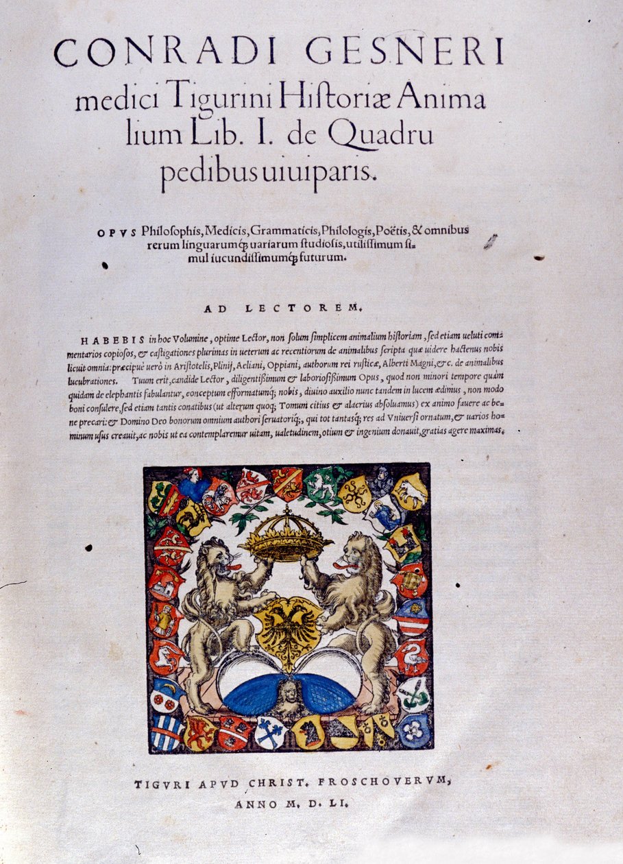 Conrad Gesnerin "Historia Animalium" -elokuva tekijältä Swiss School